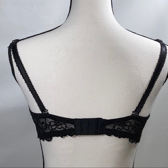 Black Satin & Lace Bra 38C - Picture 8 of 16